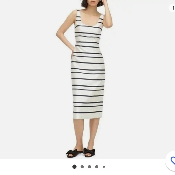 NWT J. Crew scoopneck dress in jacquard stripe, size 2 - Picture 11 of 14